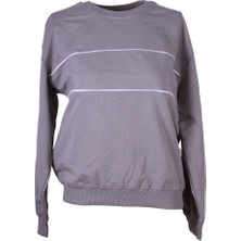 Trender Biyeli O Yaka O Yaka 2 Ip Gri Kadın Sweatshirt 26YDT1000034