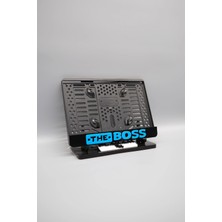 Plakam54 The Boss 3D Kabartmalı Mavi Pleksi Motor Plakalığı