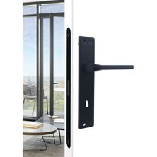 AlanSansli Marelli Terra Black Siyah Aynalı kapı kolu - Yale