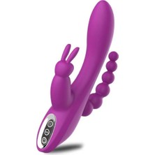 Natural Creams USB Şarjlı Klitoral & Anal Uyarıcılı Teknolojik Vibratör - Mor