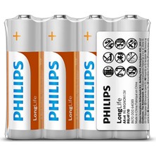 Philips R6L4F/10 Longlife 4 Adet Aa Kalem Pil (Shrink Paket)