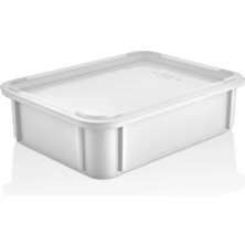 (Pe) Kırılmaz Pizza Hamur Kabı & Kapağı – Restoran, Otel, Fırın ve Pizzacılar Için - Dayanıklı Hamur Saklama Teknesi