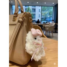 Reborn Design Süs Köpeği Figürlü Inci Detaylı Anahtarlık / Çanta Charmı