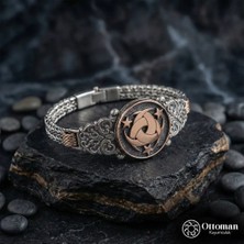 Design Ottoman Kuyumculuk Teşkilat-I Mahsusa Motifli Gümüş Erkek Bileklik