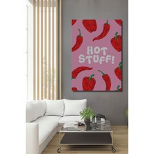 Teona Ahşap Dekoratif Ahşap Dikdörtgen Tablo Acı Biberler