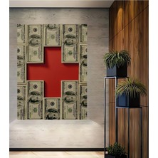 Teona Ahşap Dekoratif Ahşap Dikdörtgen Tablo Para Çaprazı