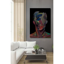 Teona Ahşap Dekoratif Ahşap Dikdörtgen Tablo Renkli Yüz