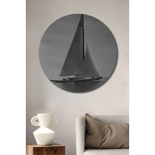 Teona Ahşap Dekoratif Ahşap Yuvarlak Tablo Yelkenli Tekne