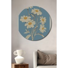 Teona Ahşap Dekoratif Ahşap Yuvarlak Tablo Papatya Pazarı