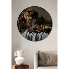 Teona Ahşap Dekoratif Ahşap Yuvarlak Tablo Meyve Sofrası