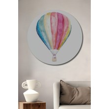 Teona Ahşap Dekoratif Ahşap Yuvarlak Tablo Renkli Balon