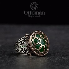 Design Ottoman Kuyumculuk Özel Tasarım Kafes Model Gümüş Erkek Yüzük