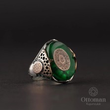 Design Ottoman Kuyumculuk Fatiha Işlemeli Gümüş Erkek Yüzük