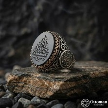 Design Ottoman Kuyumculuk Hasbiyallah Yazılı Özel Işçilik Gümüş Erkek Yüzük