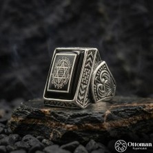 Design Ottoman Kuyumculuk Süleyman Mührü Gümüş Erkek Yüzük