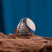 Design Ottoman Kuyumculuk Inşirah Suresi Yazılı Gümüş Erkek Yüzük