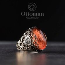 Design Ottoman Kuyumculuk Zultanit Taşlı Gümüş Erkek Yüzük
