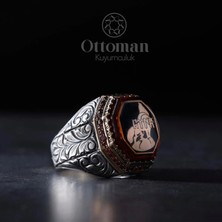 Design Ottoman Kuyumculuk Bozkurt Tasarım Gümüş Erkek Yüzük
