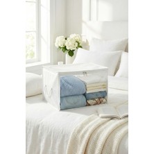 Rek Home Pencereli Küçük Boy Baza Altı, Valiz Düzenleyici Çeyizlik Bohça Hurcu / 30X22X18