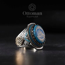 Design Ottoman Kuyumculuk Hasbi Allah Model Gümüş Erkek Yüzük