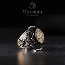 Design Ottoman Kuyumculuk Sulh Aşk Mührü Gümüş Erkek Yüzük
