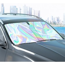 Egecen Ally Araba Güneş Gölge Koruyucu Oto Ön Cam GÜNEŞLIK(140CM*70CM) Titanyum Güm? - EC001Z-57IQ2