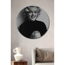 Teona Ahşap Dekoratif Ahşap Yuvarlak Tablo Marilyn Monroe