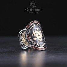 Design Ottoman Kuyumculuk Teşkilatı Mahsusa Zihgir Model Gümüş Erkek Yüzük