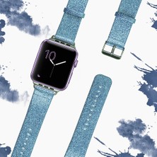 MegaSepet Ally Apple Watch 7-8 45MM 6-5-4 44MM Kordon Kayış Deri Parlak 3-2-1 42MM-(5775) - ME001W-50WG46