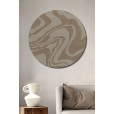 Teona Ahşap Dekoratif Ahşap Yuvarlak Tablo Dalga Deseni