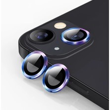 MegaSepet Ally Iphone 13 - 13 Mini 3D Metal Çerçeveli Kamera Lens KORUYUCU-(5775) - ME001W-510SH0