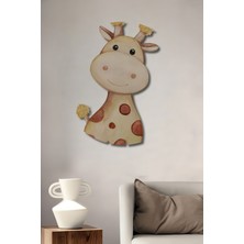 Teona Ahşap Dekoratif Ahşap Yuvarlak Tablo Sevimli Zürafa