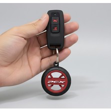 Ümraniye 3D Motogift Honda Pcx Logolu Özel Tasarım Lastik Detaylı Motosiklet Anahtarlığı
