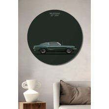 Teona Ahşap Dekoratif Ahşap Yuvarlak Tablo Ford Mustang