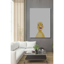 Teona Ahşap Dekoratif Ahşap Dikdörtgen Tablo Gülen Ördek