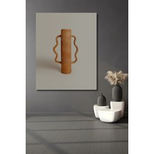 Teona Ahşap Dekoratif Ahşap Dikdörtgen Tablo Seramik Vazo