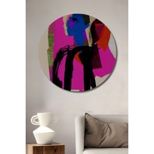 Teona Ahşap Dekoratif Ahşap Yuvarlak Tablo Renkli Düşler