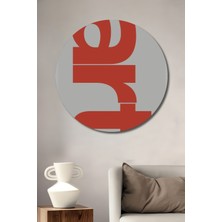 Teona Ahşap Dekoratif Ahşap Yuvarlak Tablo Sanat Yazısı