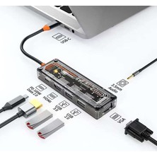 Lowell Home Ally 6in1 Type-C To Usb3.0 + Usb2.0 + Type-C Pd 100W + HDMI + VGA + 3.5mm  Çoğalt? - LO0029-5XZ06