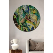 Teona Ahşap Dekoratif Ahşap Yuvarlak Tablo Doğa Karmaşası