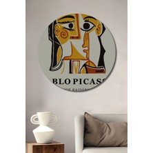Teona Ahşap Dekoratif Ahşap Yuvarlak Çerçeve Görünümlü Tablo Pablo Picasso