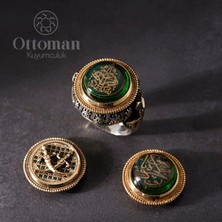 Design Ottoman Kuyumculuk Efsunkar Üç Başlık Model Gümüş Erkek Yüzük