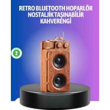 Zero Land Storozal Vintage Tasarımlı Bluetooth Hoparlör Uzun Pil Ömürlü ve Fm Destekli