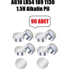 Derwell 90 Adet 90'lı AG10 1131 SG10 389 189 LR54 9 Kartel Düğme Pil Hesap Makinesi/terazi/saat/oyuncak/garaj Pili Yuvarlak Pil