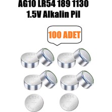Derwell 100 Adet 100'LÜ AG13/LR44/A76/357A/V13GA 10 Kartel Düğme Pil Hesap Makinesi/terazi/saat/oyuncak/garaj Pili Yuvarlak Pil