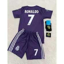 Candy Cup R.e.a.l M.a.d.r.i.d 2017 Cardiff Şampiyonlar Ligi Cristiano Ronaldo Çocuk Forması 4'lü Set (Armalı)