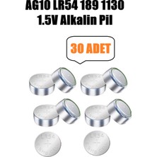 Derwell 30 Adet 30'lu AG10 1131 SG10 389 189 LR54 3 Kartel Düğme Pil Hesap Makinesi/terazi/saat/oyuncak/garaj Pili Yuvarlak Pil