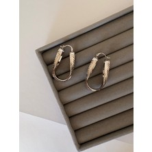 Xuping Özel Seri Ezme Desen Büyük Kare Xp Silver Küpe