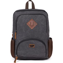 Necati Çanta Unisex 14 Inç Laptop Bölmeli Su Geçirmez Kanvas Sırt Çantası