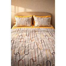 Miar %100 Pamuk Çift Kişilik Lastikli Çarşaflı Nevresim Seti – 4 Adet Yastık Kılıflı,toplam 6 Parça